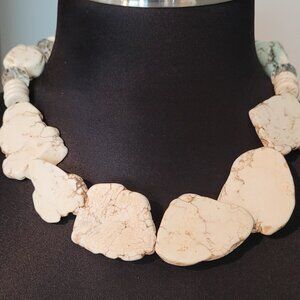 White Turquoise Choker Handmade